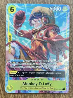 Monkey.D.Luffy OP07-109 PROMO SR Super Rare art One Piece holo foil card MINT NM - Image 3