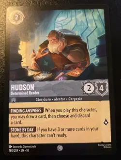 Hudson - Determined Reader 180/204 Common Whispers In The Well Disney Lorcana - Image 1