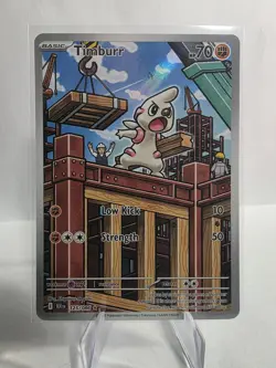 Pokemon Timburr SV Black Bolt Illustration Card 125/086 NM+ Condition - Image 1