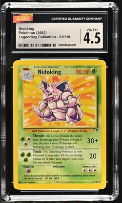 Nidoking Pokemon 2002 Legendary Collection Non-Holo 31/110 Rare - CGC 4.5 - Image 1