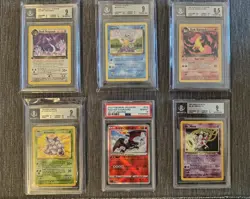 Lotto carte Pokemon 1st ed/holo gradate PSA-BGS - Image 1