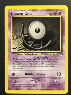 UNOWN U - Neo Discovery Set - 51/75 - Uncommon - Pokemon Card - Unlimited - LP - Image 1