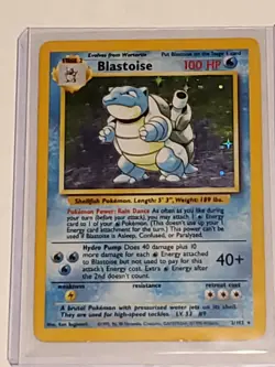 Blastoise Base Set Holo Rare Card 002/102 Pokemon TCG - Image 1