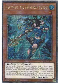 RA03-EN013 Neptabyss, the Atlantean Prince - Quarter Century Secret Rare Card - Image 1