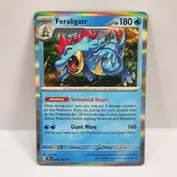 Feraligatr 041/162 Stage 2 Holo Rare Temporal Forces Pokemon TCG Card - Image 1