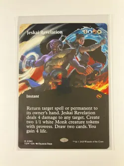 Jeskai Revelation Borderless regular MTG Tarkir: Dragonstorm NM - Image 1