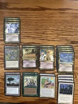 MTG: Vintage ‘95 Ice Age 43 Multicolor White, Blue, Green With Lands & Artifacts - Image 1
