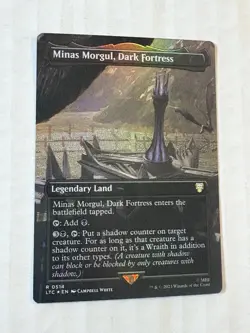 MTG Minas Morgul, Dark Fortress *BORDERLESS FOIL* The Lord of the Rings 514 NM - Image 2