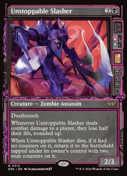 🧙Unstoppable Slasher R 0312 Showcase Foil DSK Duskmourn House Of Horror MTG - Image 1