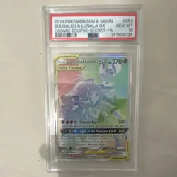 PSA 10 2019 Pokemon Solgaleo & Lunala GX Secret Rare 254/236 Cosmic Eclipse - Image 1