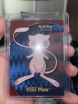 2000 TOPPS POKEMON TV ANIMATION CLEAR CARDS MEW #PC 7 EX/NM - Image 1