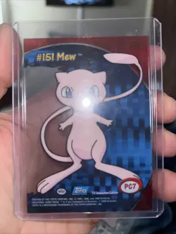 2000 TOPPS POKEMON TV ANIMATION CLEAR CARDS MEW #PC 7 EX/NM - Image 2