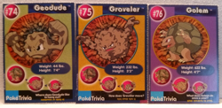 1999 Pokemon Burger King PokeTrivia Geodude, Graveler, Golem, Full Evolution Set - Image 1