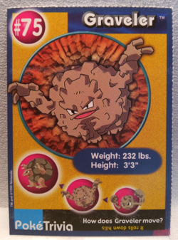 1999 Pokemon Burger King PokeTrivia Geodude, Graveler, Golem, Full Evolution Set - Image 5