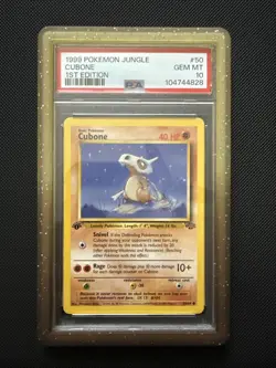 Cubone - 1st Edition - 50/64 Jungle - WOTC Unlimited - Pokemon TCG - PSA 10 GEM - Image 1