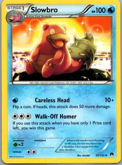 (2x) BREAKpoint- Slowbro 20/122 & Seismitoad 35/122 Regular LP Pokemon TCG - Image 1