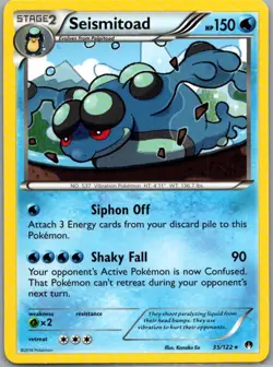 (2x) BREAKpoint- Slowbro 20/122 & Seismitoad 35/122 Regular LP Pokemon TCG - Image 3