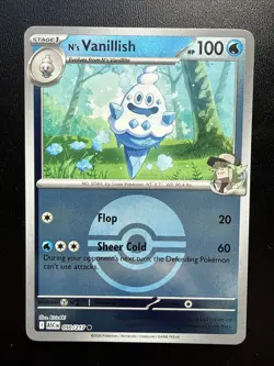 FREE SHIPPING ASCENDED HEROES VANILLISH POKEBALL PATTERN 50/217 POKEMON - Image 1