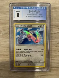 Shining Lugia SM82 Black star Promo Pokemon CGC 8 - Image 1