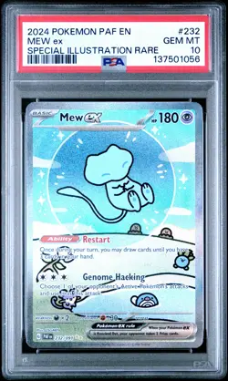 2024 POKEMON PAF EN-PALDEAN FATES SPECIAL ILLUSTRATION RARE #232 MEW EX PSA 10 - Image 1
