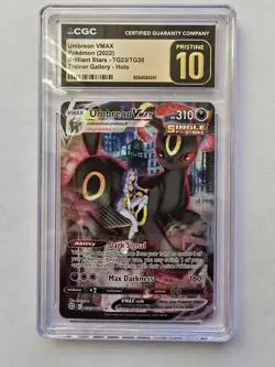 Pokemon Umbreon VMAX Brilliant Stars Full Art #TG23 CGC 10 Pristine - Image 1