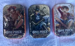 One Piece Tin Pack Set Vol 2 Set of 3 | TS-02 OP-13 | Factory Sealed | Bandai - Image 1