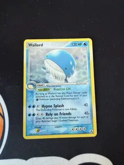Pokemon TCG Wailord EX Legend Maker Holo Card 14/92 Rare DMG - Image 1