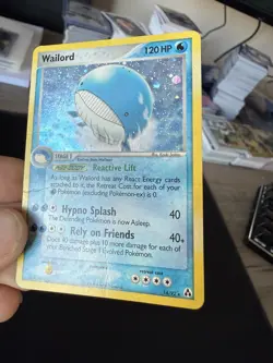 Pokemon TCG Wailord EX Legend Maker Holo Card 14/92 Rare DMG - Image 2