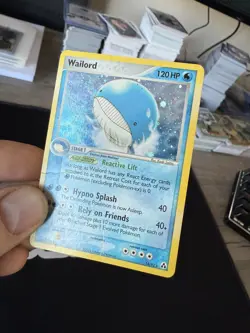 Pokemon TCG Wailord EX Legend Maker Holo Card 14/92 Rare DMG - Image 3