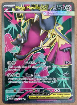 Pokemon TCG Mega Mawile EX Ultra Rare Card 162/132 Me01: Mega Evolution - Image 1