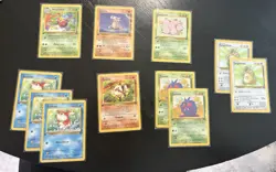 11 Card Jungle Edition Pokemon Lot With First Edition And 2 Holos LP - Image 1