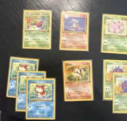 11 Card Jungle Edition Pokemon Lot With First Edition And 2 Holos LP - Image 2