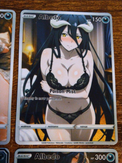 Waifu Card Lot of 4 - x4 Albedo - Goddess Overlord Custom ACG DIY Cards - Image 3