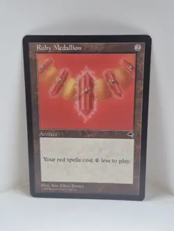 Ruby Medallion Tempest 1997 Near Mint Mtg Magic The Gathering Sue Ellen Brown - Image 1