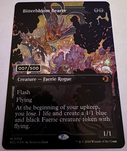 007 Bitterbloom Bearer - SERIALIZED Foil 007/500 - Rebecca Guay Lorwyn Eclipsed - Image 1