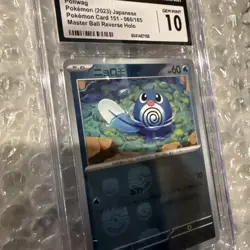 Poliwag Master Ball Pattern 060/165 Sv2a: Pokemon Card 151 Holo Japanese CGC 10 - Image 3
