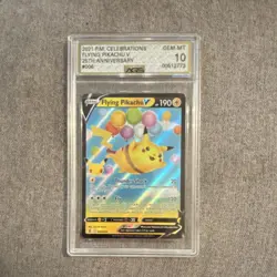 Pokemon 2021 Celebrations Flying Pikachu V Holo AGS 10 #006/025 - Image 1