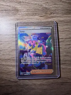 Pokemon TCG Iono Special Illustration Rare Trainer Holo 237/091 SV: Paldean Fat. - Image 3