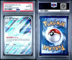2025 POKEMON PFL EN-PHANTASMAL FLAMES ILLUSTRATION RARE #097 DEWGONG PSA 10 - Image 3