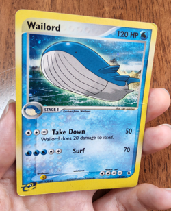 Pokemon TCG Wailord EX Ruby & Sapphire 14/109 holo rare 2003 MP - Image 3