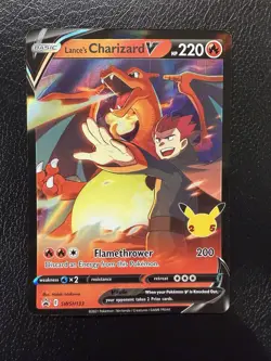 Pokemon Sword & Shield Black Star Promo Lance’s Charizard V SWSH133 NM/M - Image 1