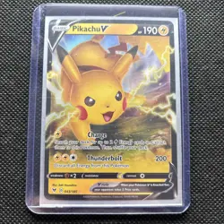 Pokemon TCG SWSH Vivid Voltage Pikachu v 043/185 Ultra Rare NM Condition - Image 1
