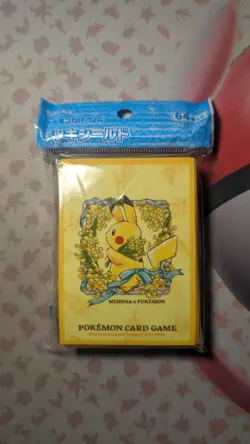Official Pokemon Center Japanese MIMOSA x PIKACHU DECK SLEEVES 64 Count - Image 1