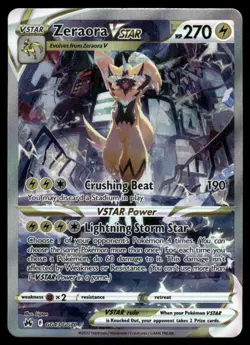 Pokemon Cards Zeraora VSTAR GG43/GG70 Crown Zenith Galarian Gallery Holo NM - Image 1