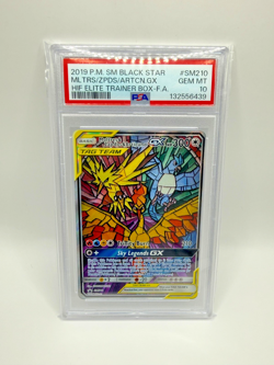 Pokemon TCG Moltres & Zapdos & Articuno GX Hidden Fates SM210 Promo PSA 10 - Image 1