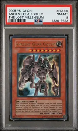Yugioh! Ancient Gear Golem TLM-EN006 Ultra Rare Unlimited PSA 8 Global Ship - Image 1