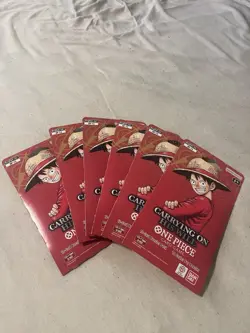 LOT OF 6 - One Piece OP-13 Carrying on His Will Sleeved Booster Packs - Image 1