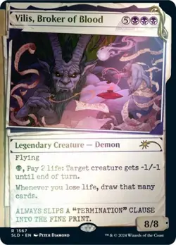 MTG English Vilis, Broker of Blood (Rainbow Foil) NM Foil Secret Lair - Image 1
