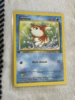1st Edition Goldeen Pokemon Card - Image 1