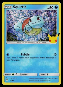 Pokemon Card - Squirtle McDonald's 25th Anniversary Promo 017/025 Holo - Image 1